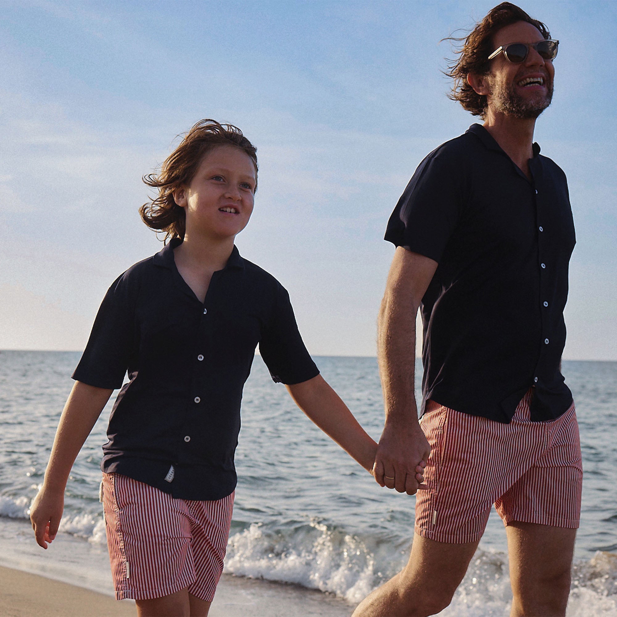 Jongens UV Zwembroek Venice - rode strepen