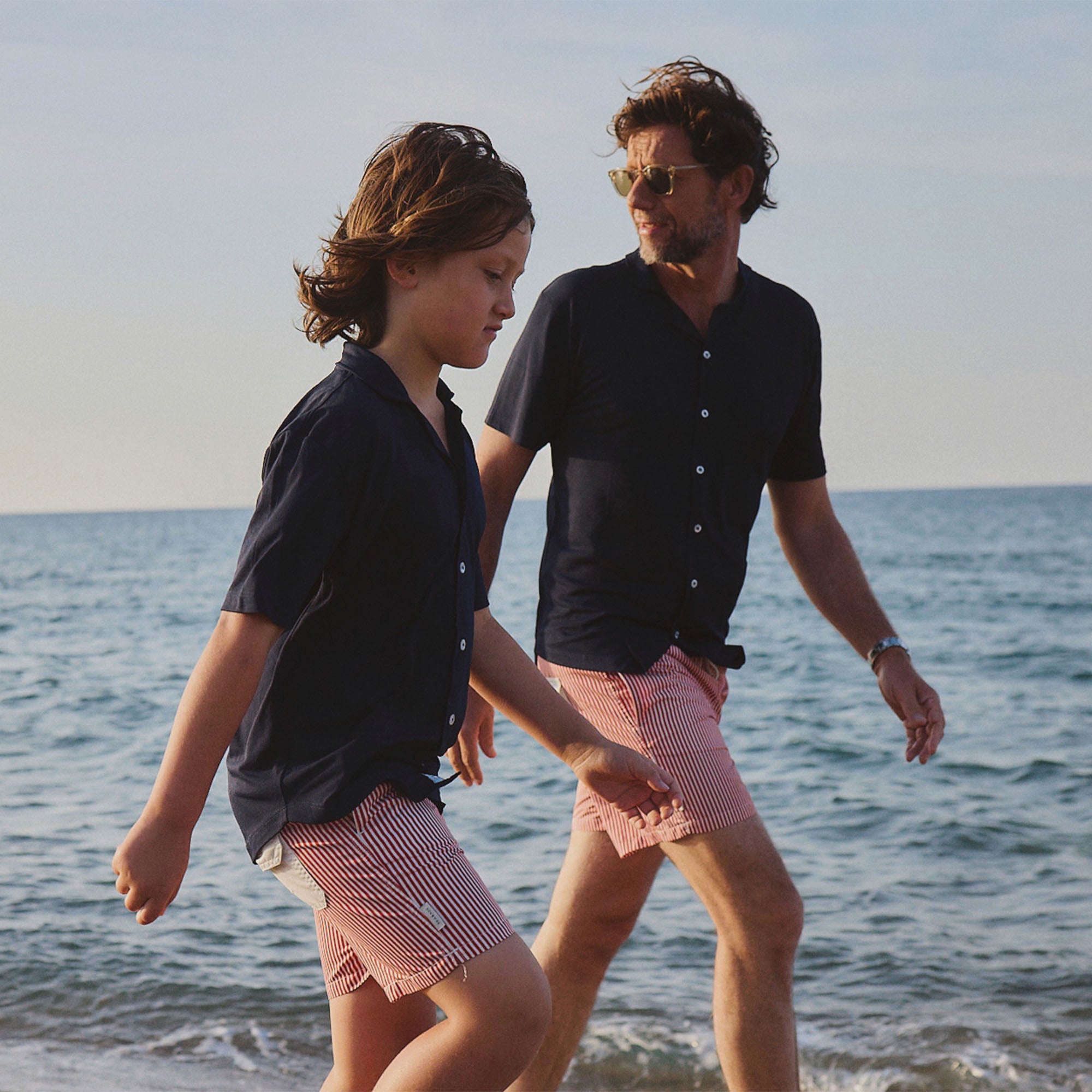 Heren UV Zwembroek Venice - rode strepen