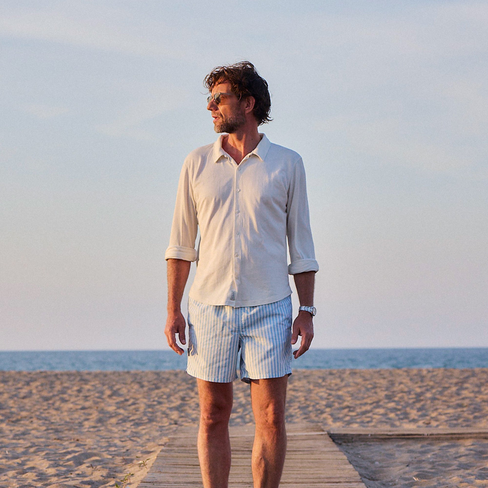 Heren UV Zwembroek Forte dei Marmi - blauwe strepen