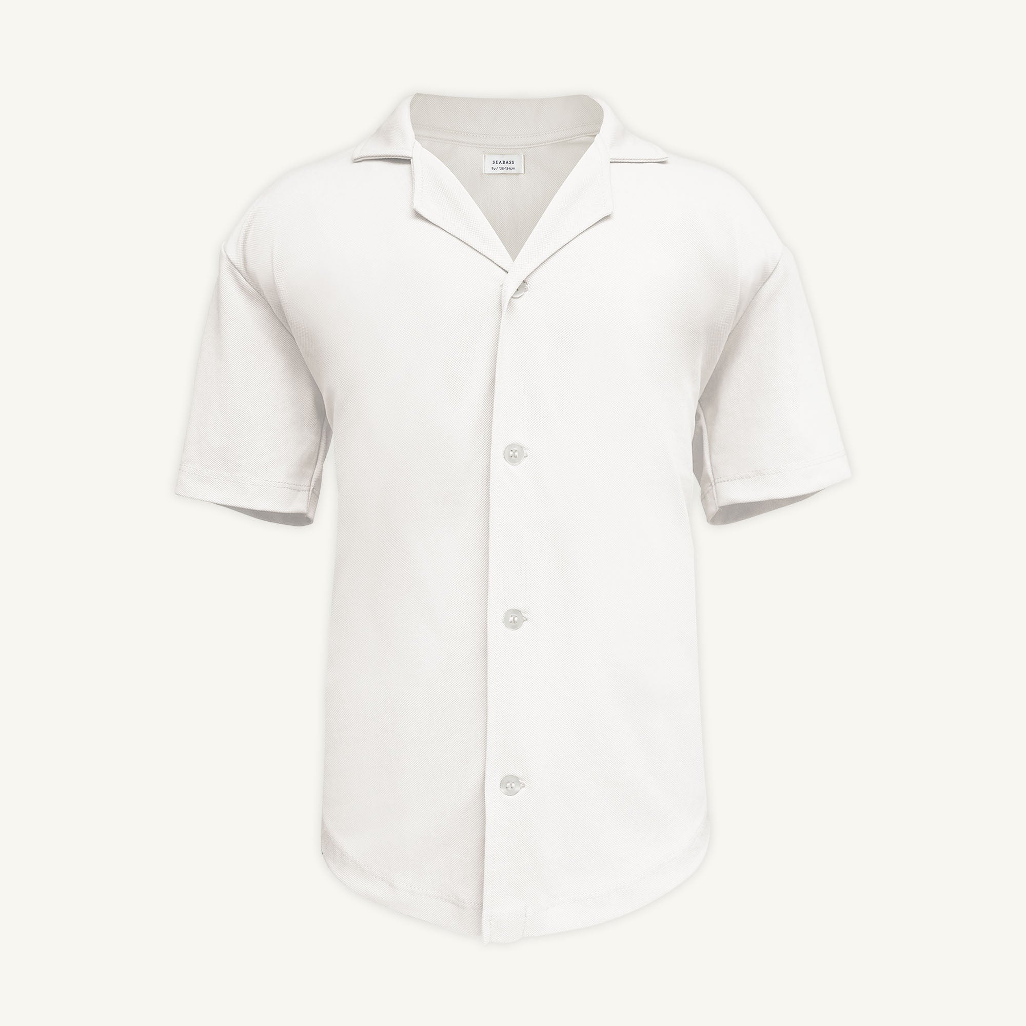 Heren Camp Shirt met UV-bescherming - wit