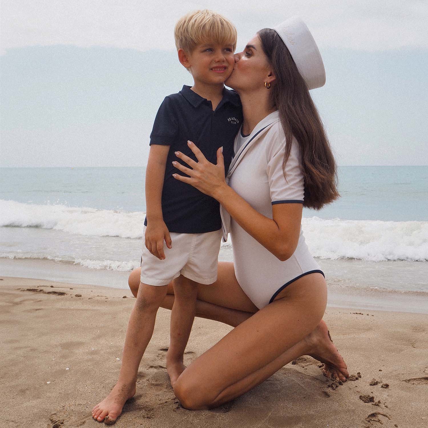 Kids UV Polo Shirt Marineblauw