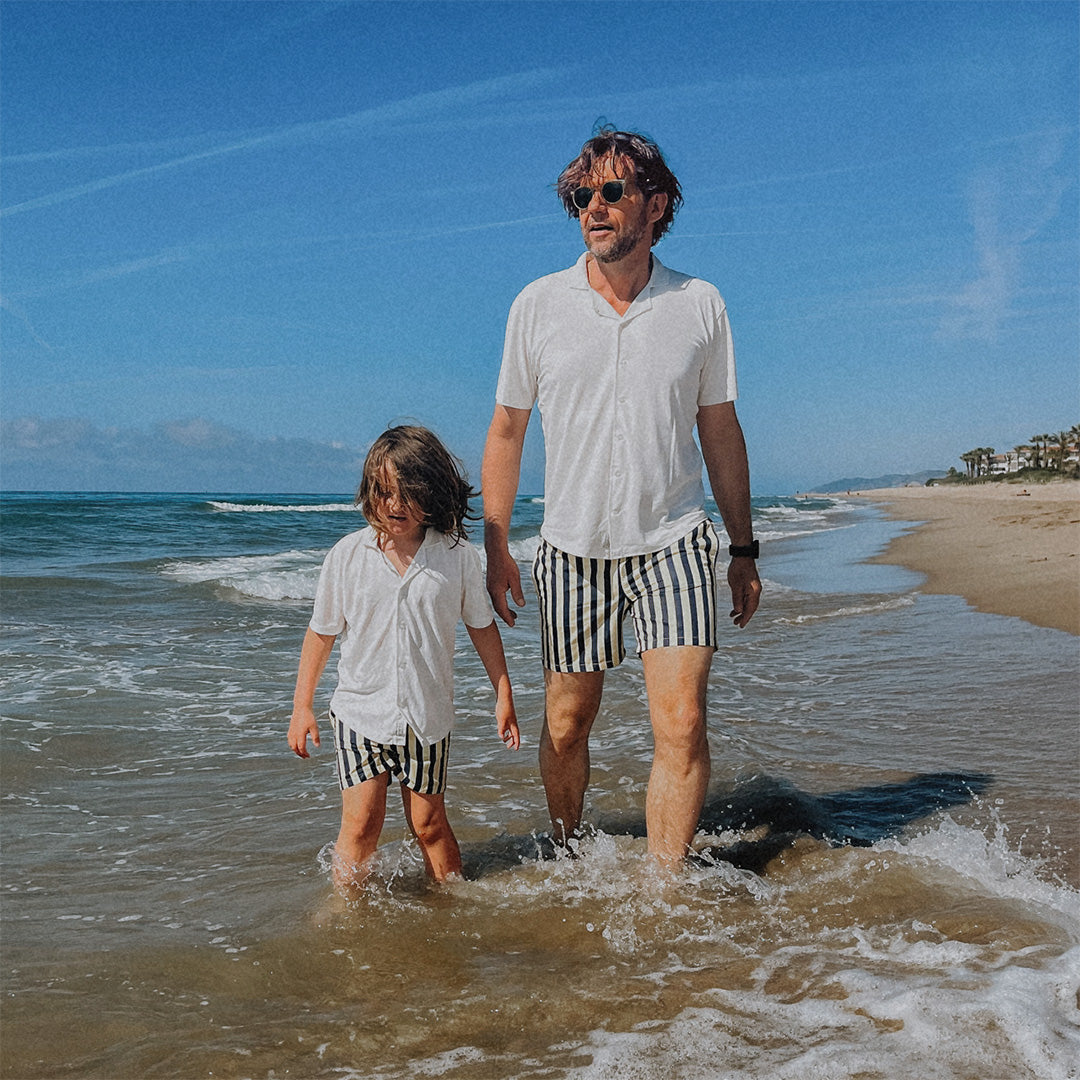 Heren Camp Shirt met UV-bescherming - wit