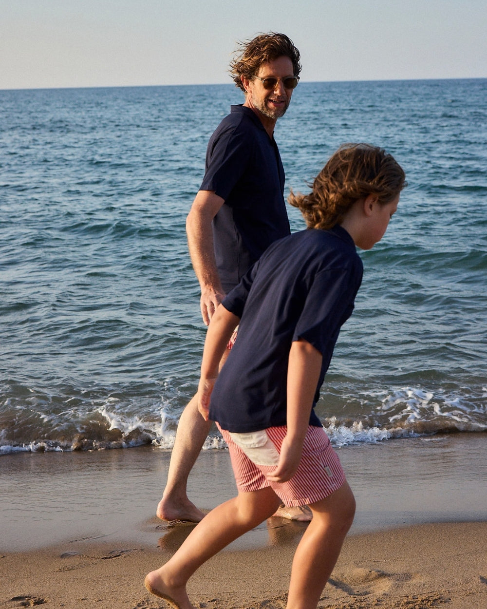 Jongens Camp Shirt met UV-bescherming - marineblauw
