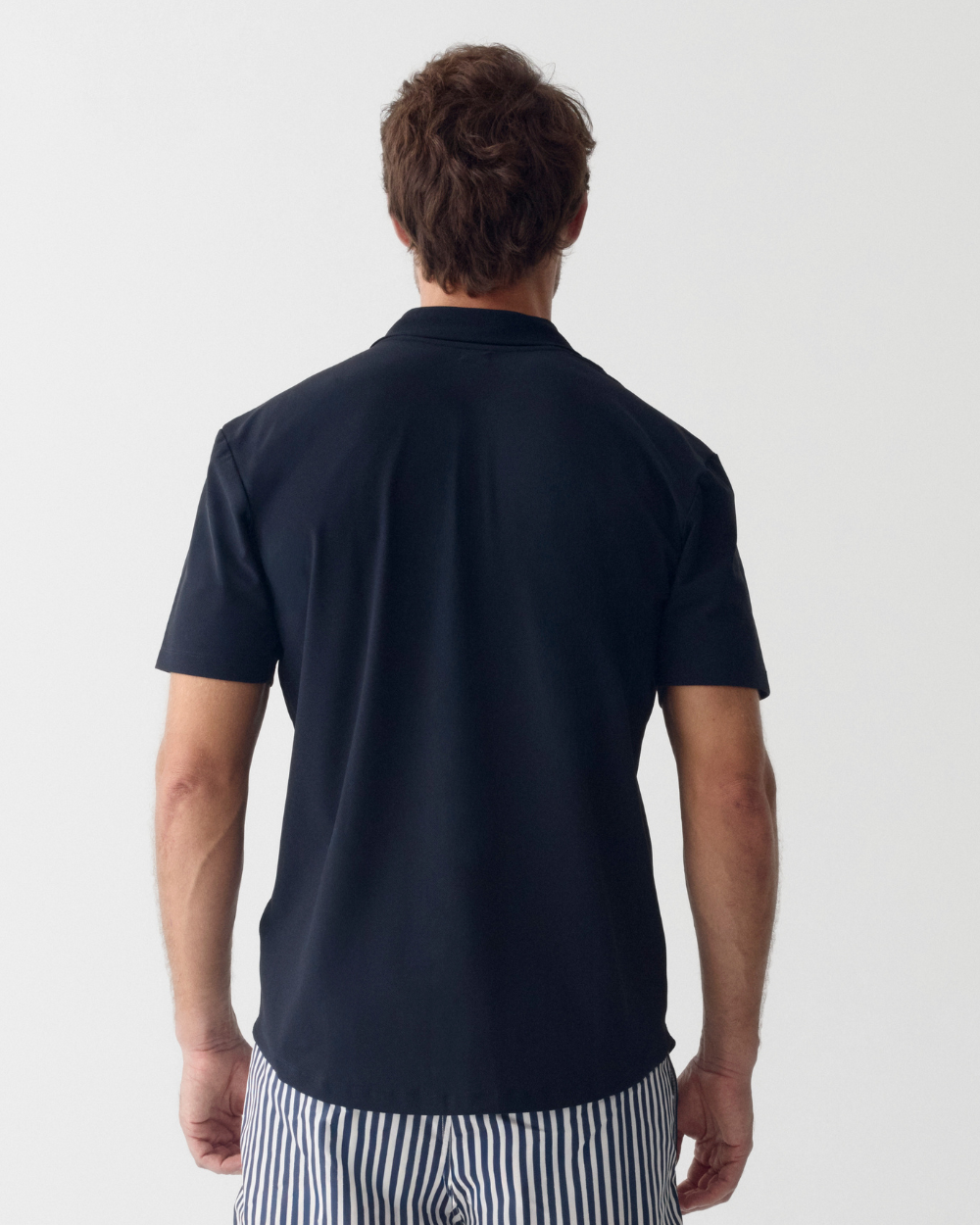 Heren Camp Shirt met UV-bescherming - marineblauw