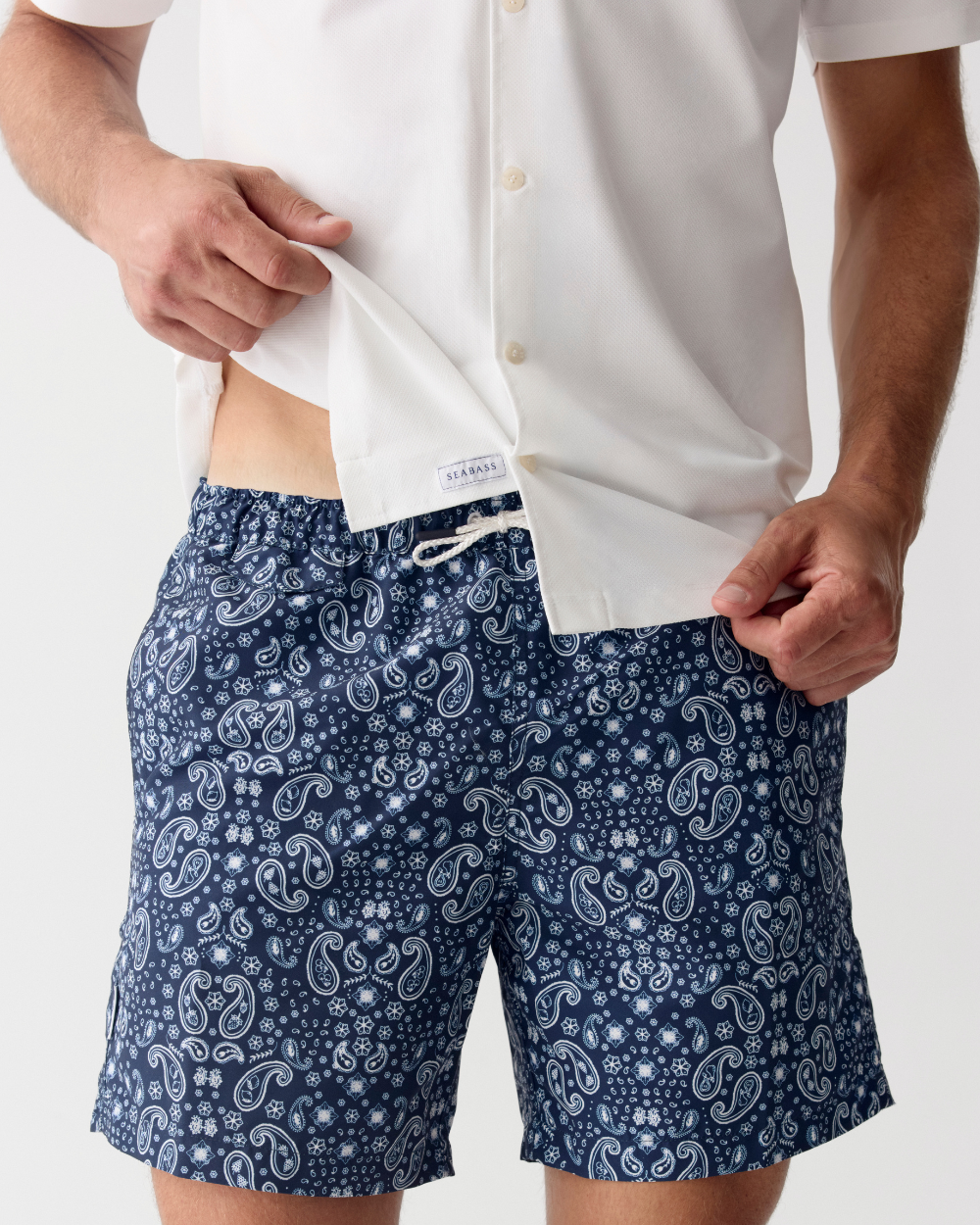 Heren Camp Shirt met UV-bescherming - wit