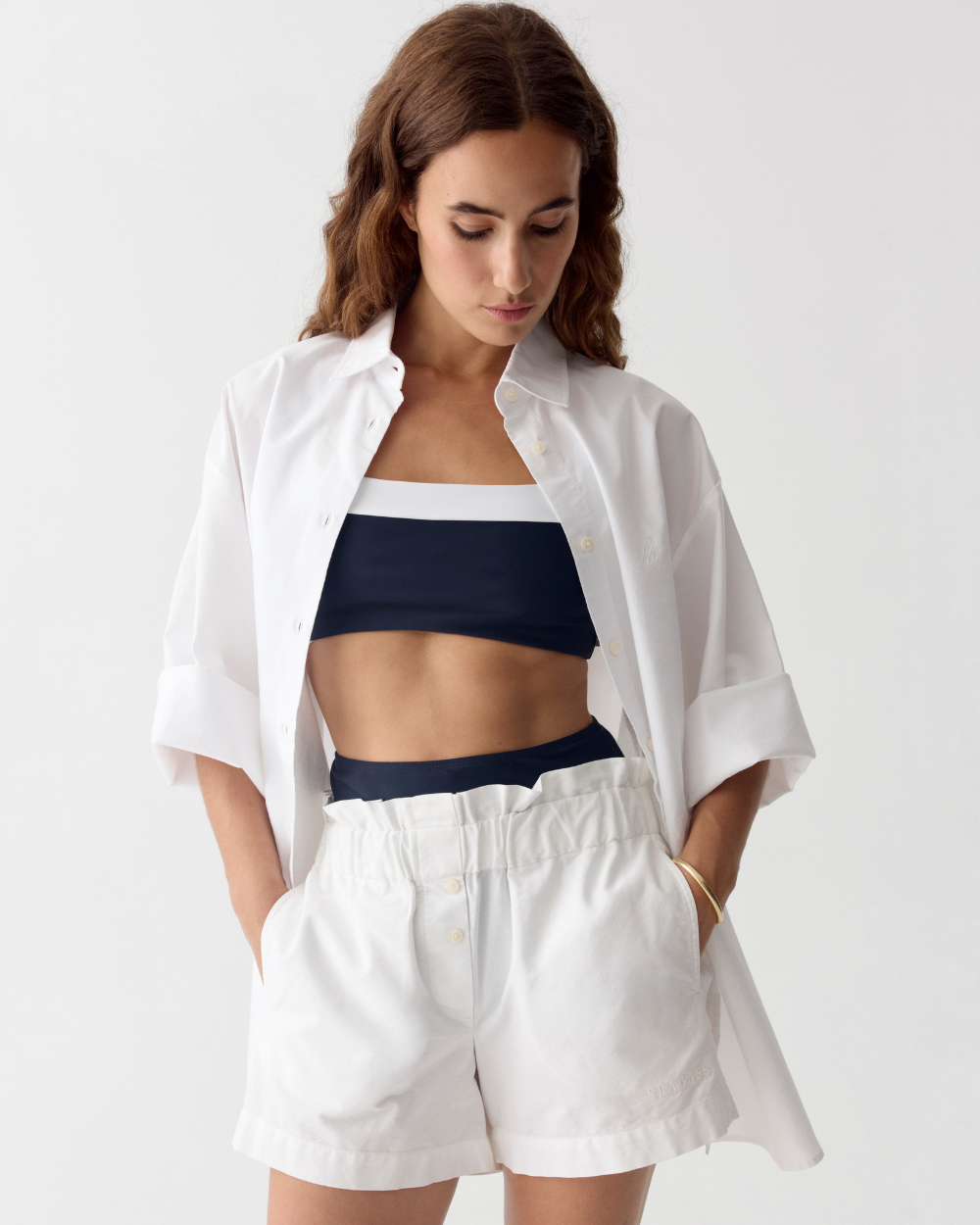 Dames UV Oversized Shirt Soleil Bright White