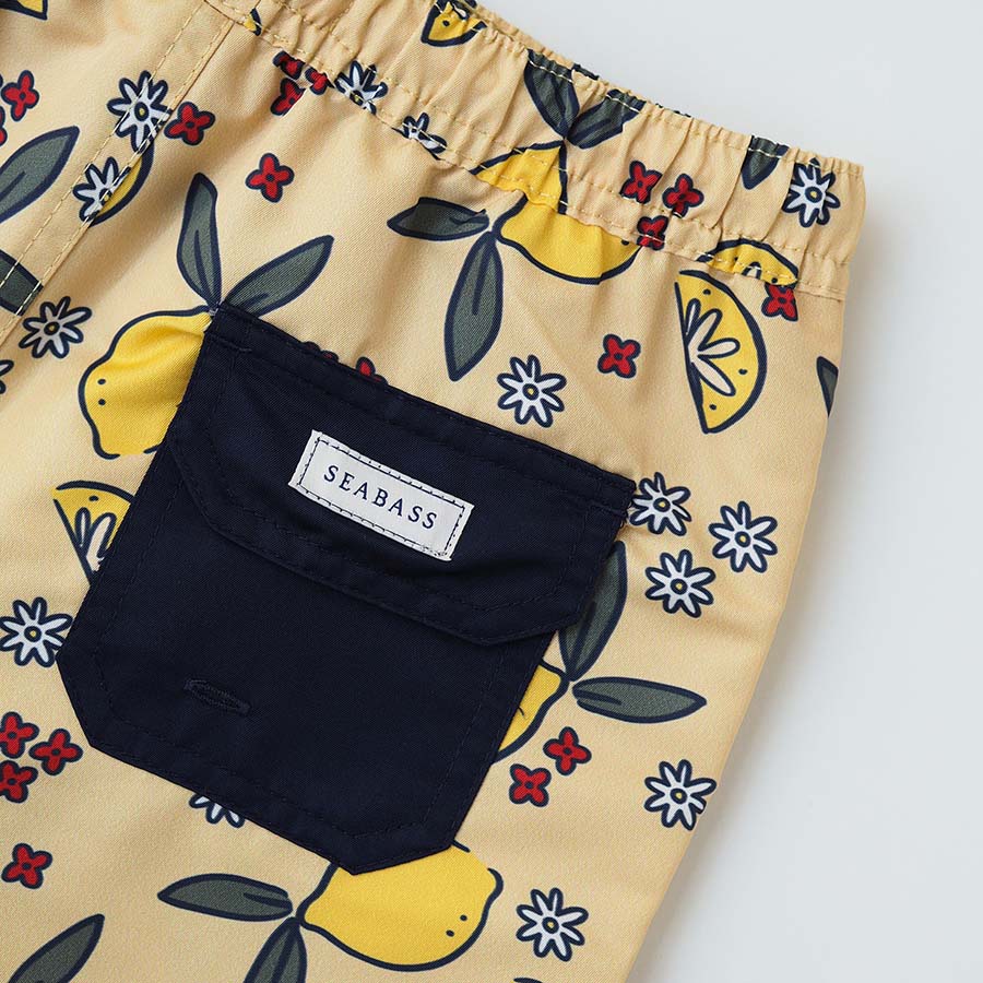 Jongens UV Zwembroek Amalfi - citroenen