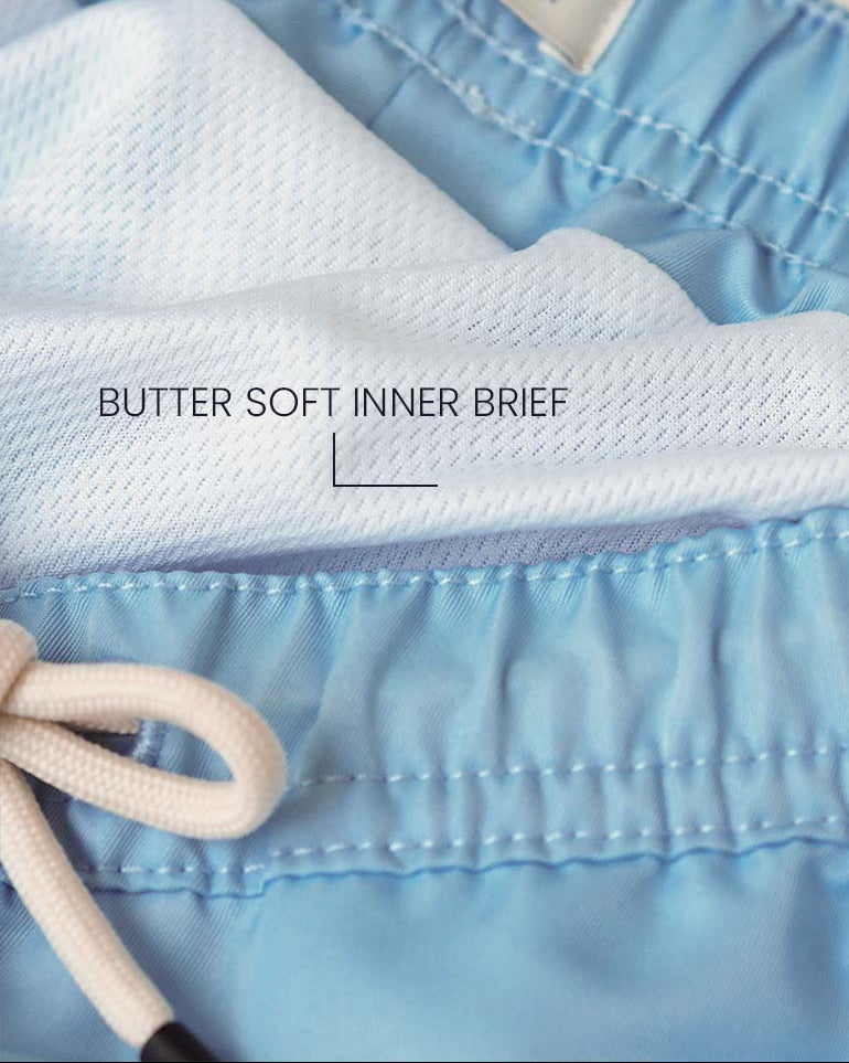 Heren UV Zwembroek Lichtblauw - effen