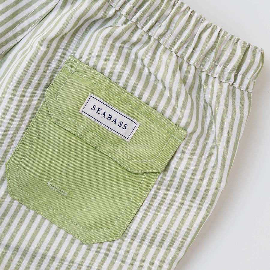 Jongens UV Zwembroek Portofino - groene strepen