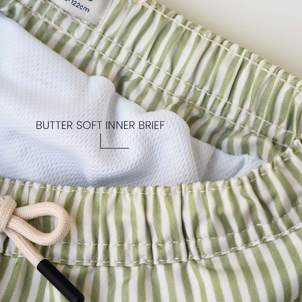 Jongens UV Zwembroek Portofino - groene strepen