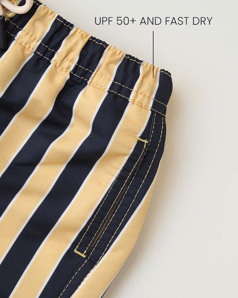 Jongens UV Zwembroek Sorrento - blauw gele strepen
