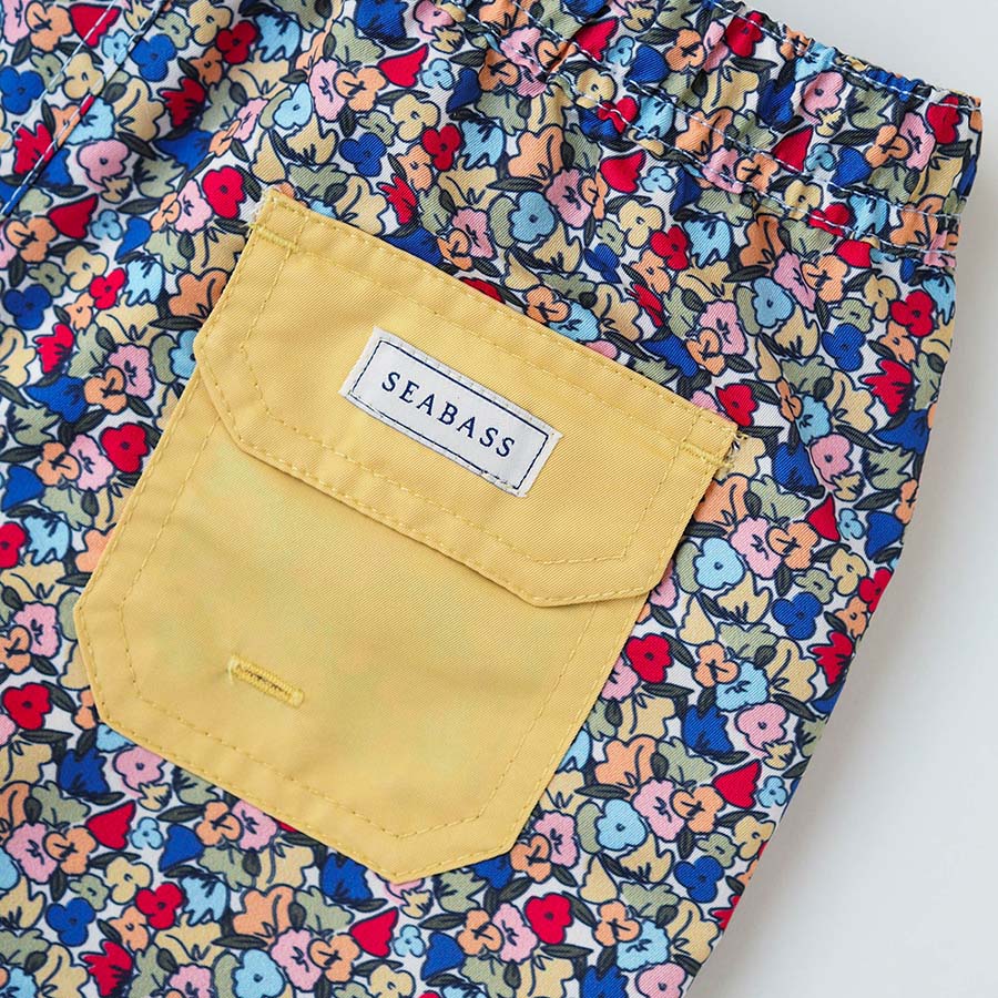 Jongens UV Zwembroek Valencia - meerkleurige bloemen