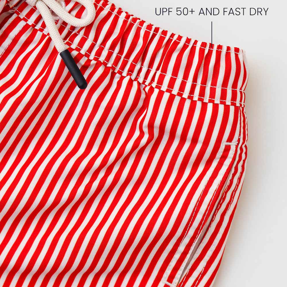 Jongens UV Zwembroek Venice - rode strepen