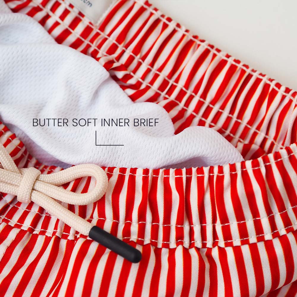 Jongens UV Zwembroek Venice - rode strepen