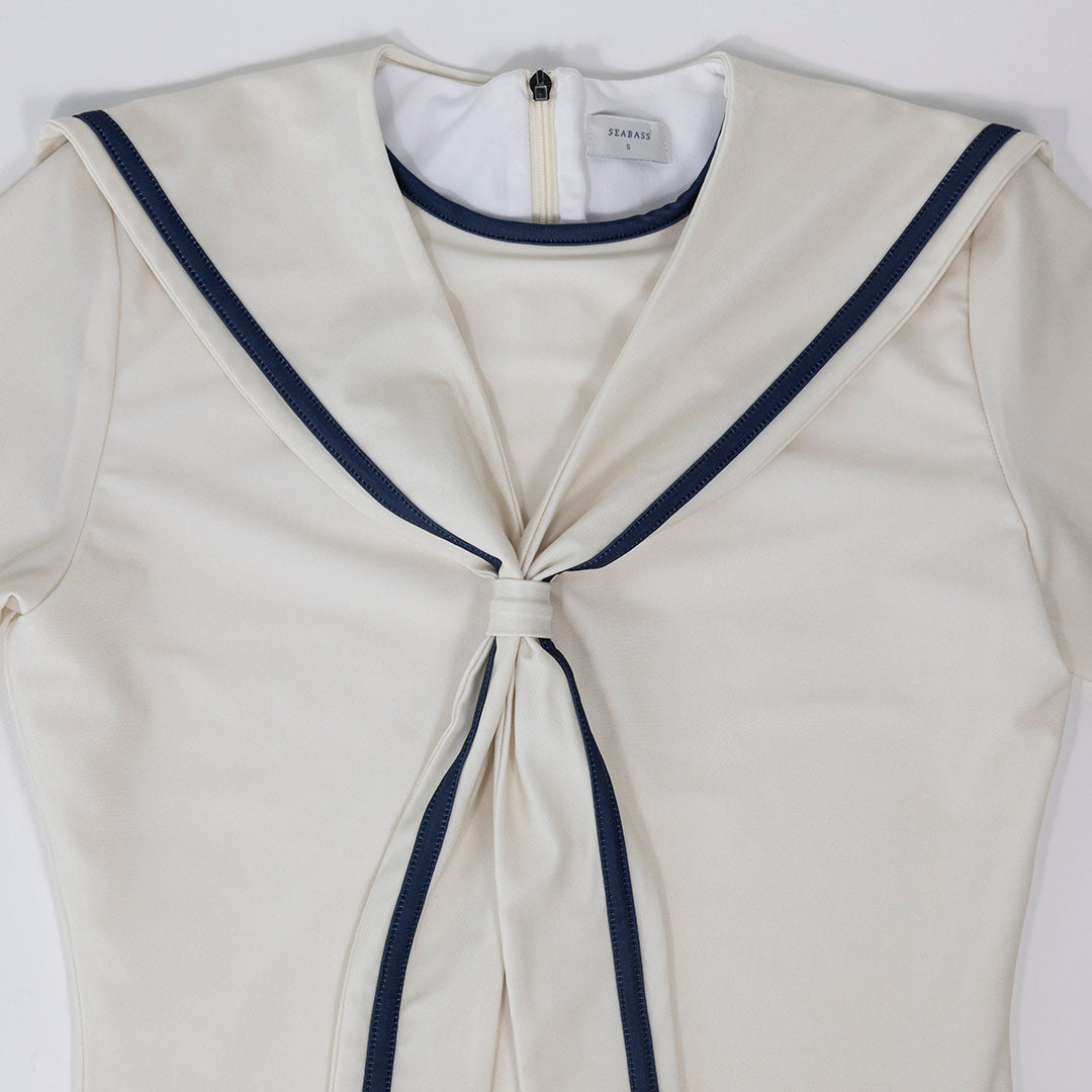 Dames UV Badpak Sailor Nice - wit donkerblauw