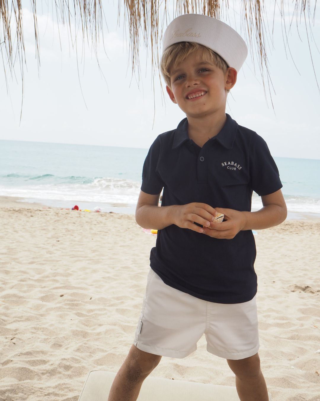 Kids UV Polo Shirt Marineblauw