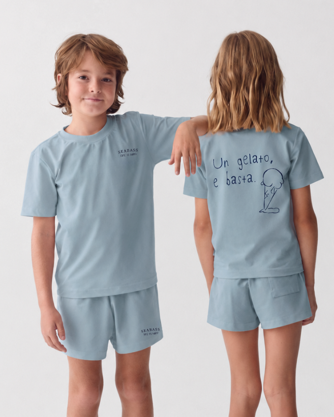 Kids T-shirt Rayas Groen