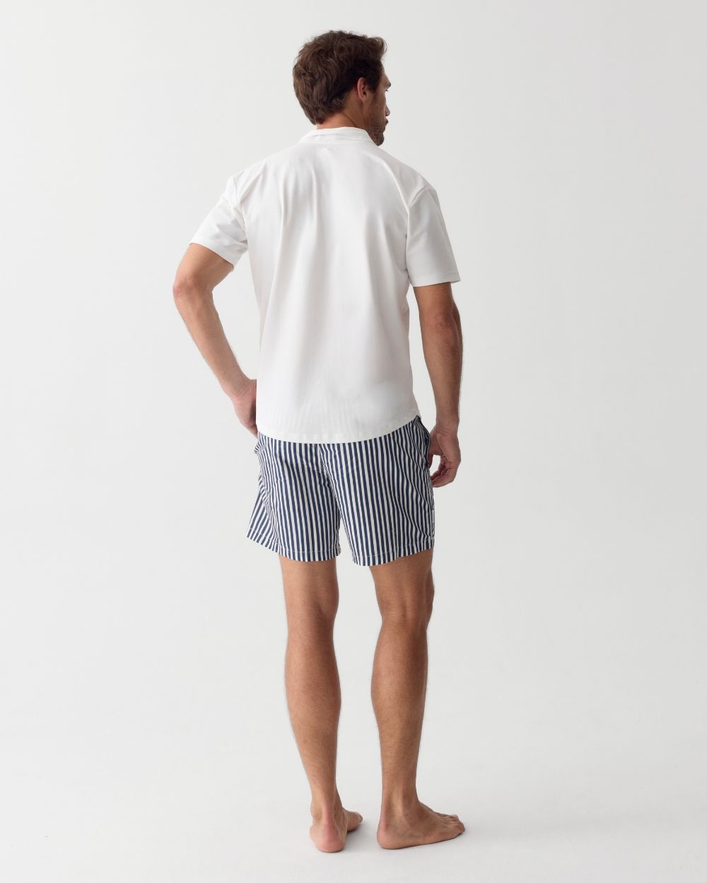 Heren Camp Shirt met UV-bescherming - wit