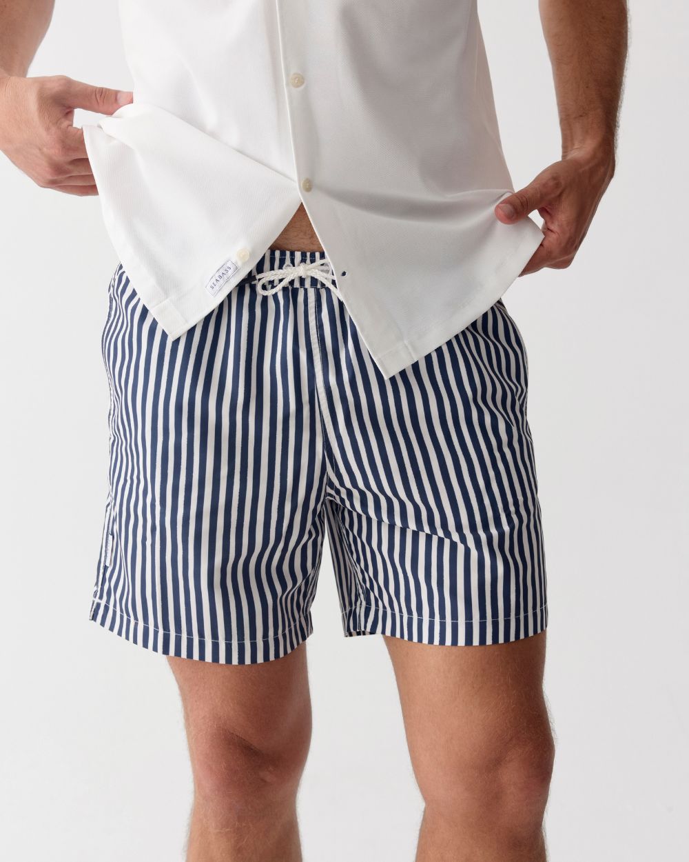 Heren Camp Shirt met UV-bescherming - wit