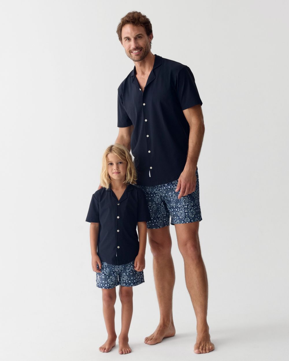 Jongens Camp Shirt met UV-bescherming - marineblauw