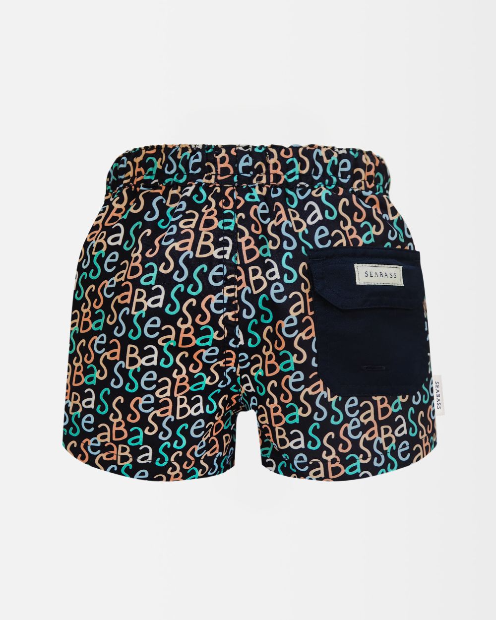 Jongens UV Zwembroek Hollywood - marineblauw logo print