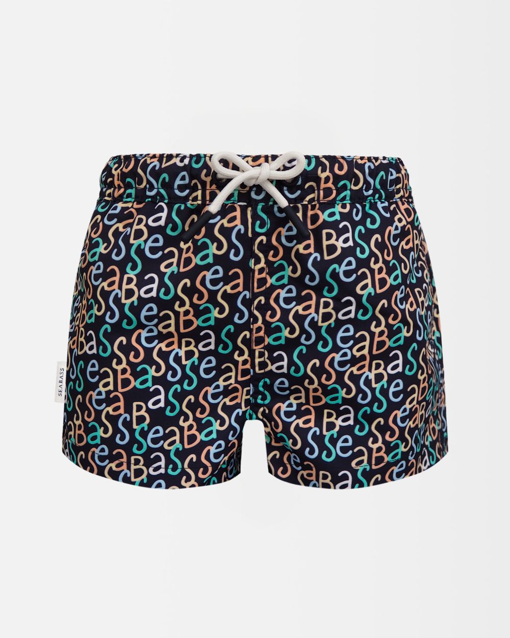 Jongens UV Zwembroek Hollywood - marineblauw logo print