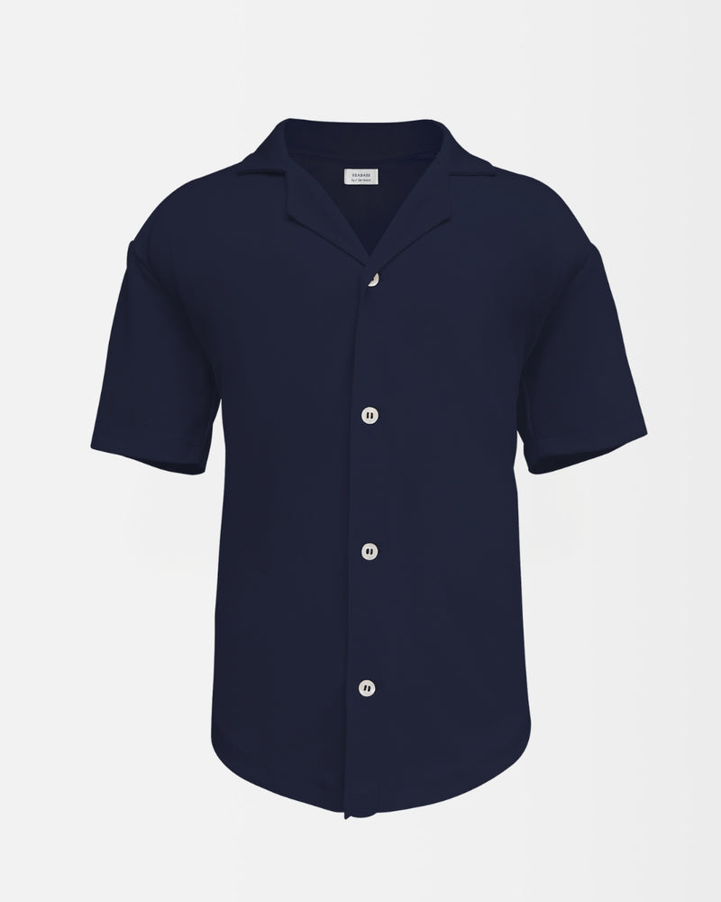 Jongens Camp Shirt met UV-bescherming - marineblauw