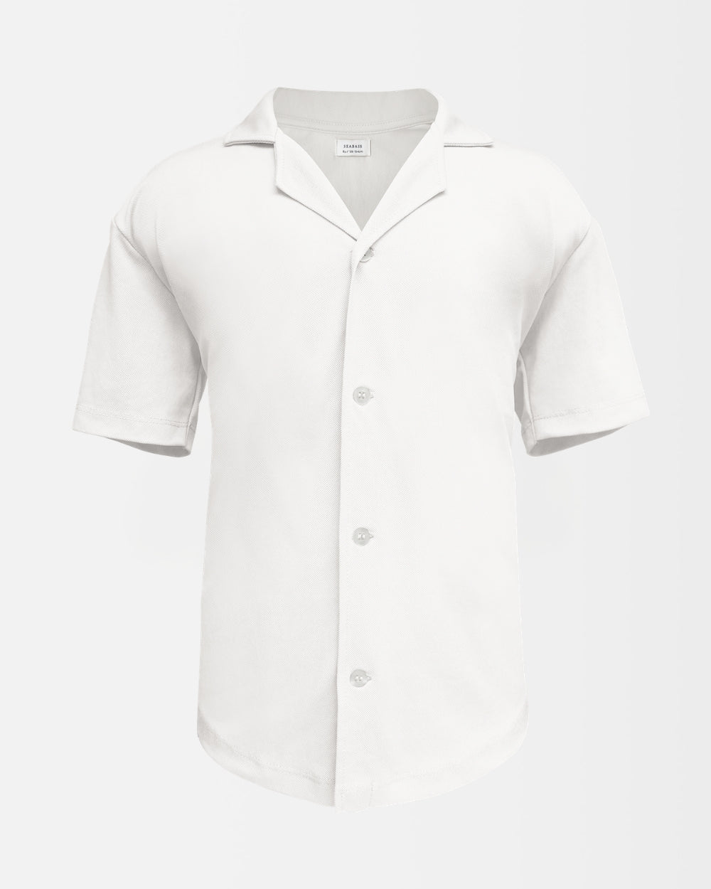Heren Camp Shirt met UV-bescherming - wit