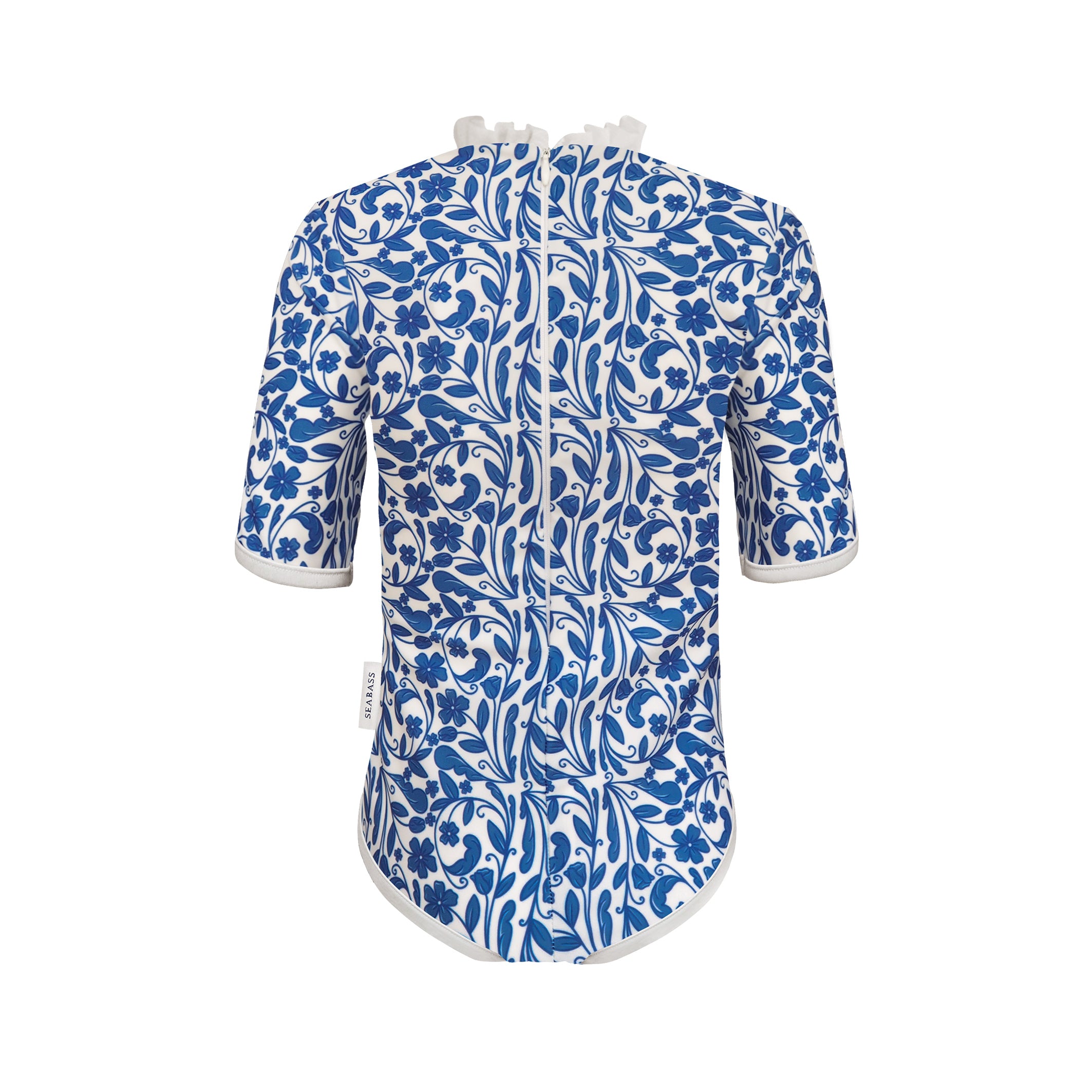 Meisje UV Badpak Ruffle Positano - blauw