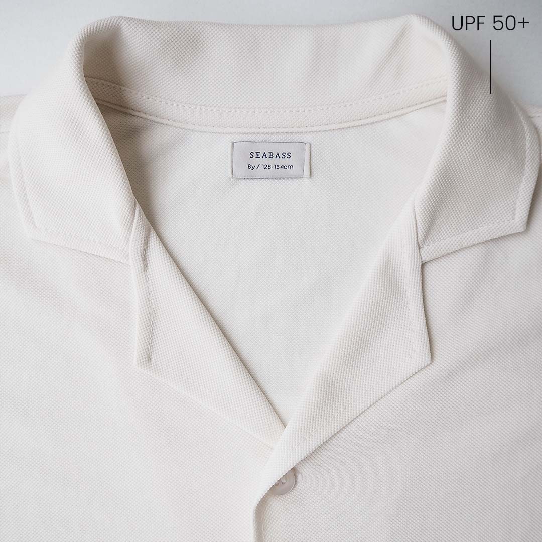 Jongens Camp Shirt met UV-bescherming - wit